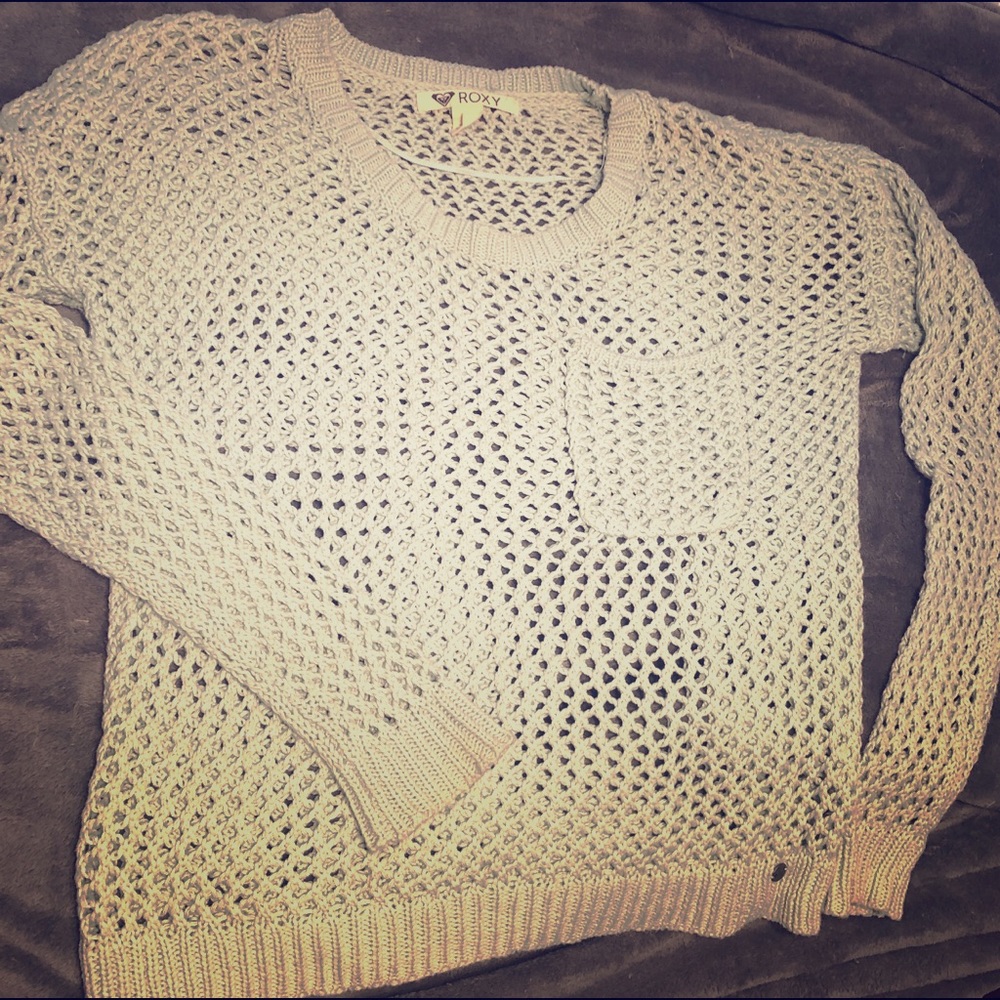Authentic Roxy Embellished Knit Pullover Sweater